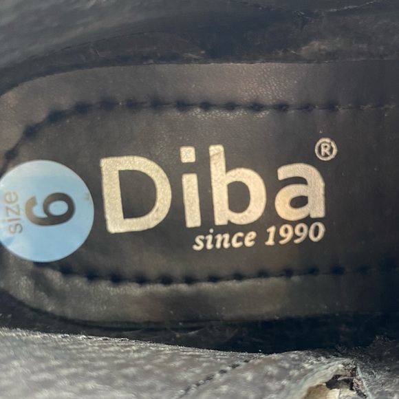 Diba Bootie Skylar Black Leather Distressed Ankle Block Heel Casual Size 6 - Picture 7 of 11